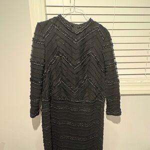 Elegant Black Textured Dress